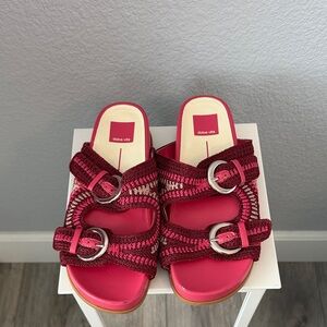 Dolce Vita Women's Burgundy and Pink Sandals